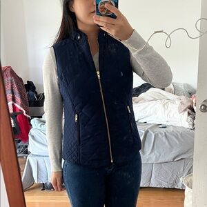 Crown & Ivy Quilted Navy Vest